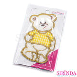 ตัวรีดการ์ตูนหมียืน ตัวรีดติดเสื้อ อาร์มปักตกแต่ง DIY EMBROIDERY PATCH (00080409)