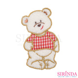 ตัวรีดการ์ตูนหมียืน ตัวรีดติดเสื้อ อาร์มปักตกแต่ง DIY EMBROIDERY PATCH (00080409)