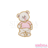 ตัวรีดการ์ตูนหมียืน ตัวรีดติดเสื้อ อาร์มปักตกแต่ง DIY EMBROIDERY PATCH (00080409)
