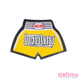 ตัวรีดการ์ตูนกางเกงมวยไทย Muay Thai Pants ตัวรีดติดเสื้อ อาร์มทอตกแต่ง DIY WOVEN LABEL PATCH (00320005)