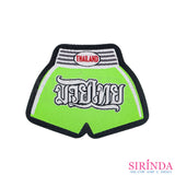 ตัวรีดการ์ตูนกางเกงมวยไทย Muay Thai Pants ตัวรีดติดเสื้อ อาร์มทอตกแต่ง DIY WOVEN LABEL PATCH (00320005)