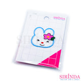 ตัวรีดการ์ตูนกระต่ายผ้าซาตินโบว์ดอกไม้ ตัวรีดติดเสื้อ อาร์มปักตกแต่ง DIY EMBROIDERY PATCH (00080033)