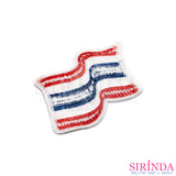 ตัวรีดการ์ตูนธงชาติไทยลายพริ้ว ตัวรีดติดเสื้อ อาร์มปักตกแต่ง DIY EMBROIDERY PATCH (00080554)