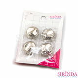 กระดุมโลหะขาสอยวงกลม 1.5-2cm(15-20มิล) ไม่ขึ้นสนิม Metal Button (00490004)