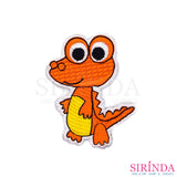 ตัวรีดการ์ตูนจระเข้ยิ้ม ตัวรีดติดเสื้อ อาร์มปักตกแต่ง DIY EMBROIDERY PATCH (00080368)