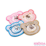 ตัวรีดการ์ตูนหน้าหมี2ชั้น ตัวรีดติดเสื้อ อาร์มปักตกแต่ง DIY EMBROIDERY PATCH (00080021)