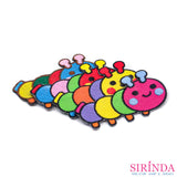ตัวรีดการ์ตูนหนอนหน้ายิ้ม ตัวรีดติดเสื้อ อาร์มปักตกแต่ง DIY EMBROIDERY PATCH (00080383)