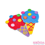ตัวรีดการ์ตูนไอติม ตัวรีดติดเสื้อ อาร์มปักตกแต่ง DIY EMBROIDERY PATCH (00080380)