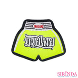 ตัวรีดการ์ตูนกางเกงมวยไทย Muay Thai Pants ตัวรีดติดเสื้อ อาร์มทอตกแต่ง DIY WOVEN LABEL PATCH (00320005)