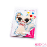 ตัวรีดการ์ตูนแมวสวมมงกุฏ ตัวรีดติดเสื้อ อาร์มปักตกแต่ง DIY EMBROIDERY PATCH (00080038)