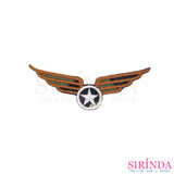 ตัวรีดการ์ตูนบั้งดาวมีปีก ตัวรีดติดเสื้อ อาร์มปักตกแต่ง DIY EMBROIDERY PATCH (00080441)