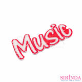 ตัวรีดการ์ตูนMusic ตัวรีดติดเสื้อ อาร์มปักตกแต่ง DIY EMBROIDERY PATCH (00080457)