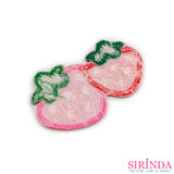 ตัวรีดการ์ตูนสตอเบอรี่แฝด ตัวรีดติดเสื้อ อาร์มปักตกแต่ง DIY EMBROIDERY PATCH (00080474)