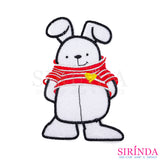ตัวรีดการ์ตูนกระต่ายเสื้อครอปหัวใจ ตัวรีดติดเสื้อ อาร์มปักตกแต่ง DIY EMBROIDERY PATCH (00080484)