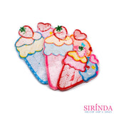 ตัวรีดการ์ตูนไอศครีมโคน ตัวรีดติดเสื้อ อาร์มปักตกแต่ง DIY EMBROIDERY PATCH (00080013)