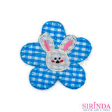 ตัวรีดการ์ตูนกระต่ายดอกไม้ ตัวรีดติดเสื้อ อาร์มปักตกแต่ง DIY EMBROIDERY PATCH (00080025)