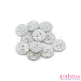 กระดุมเรซิ่นกากเพชร2รู (10มิล) (0001194)