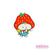 ตัวรีดการ์ตูนนางฟ้าสตอเบอรี่ ตัวรีดติดเสื้อ อาร์มปักตกแต่ง DIY EMBROIDERY PATCH (00080369)