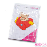 ตัวรีดการ์ตูนหมีขับเครื่องบิน ตัวรีดติดเสื้อ อาร์มปักตกแต่ง DIY EMBROIDERY PATCH (00080373)