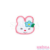 ตัวรีดการ์ตูนกระต่ายผ้าซาตินโบว์ดอกไม้ ตัวรีดติดเสื้อ อาร์มปักตกแต่ง DIY EMBROIDERY PATCH (00080033)