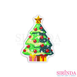 ตัวรีดการ์ตูนต้นไม้คริสต์มาส Christmas Tree ตัวรีดติดเสื้อ อาร์มทอตกแต่ง DIY WOVEN LABEL PATCH (00320011)