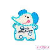 ตัวรีดการ์ตูนช้างPetit ตัวรีดติดเสื้อ อาร์มปักตกแต่ง DIY EMBROIDERY PATCH (00080002)