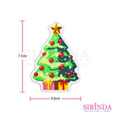 ตัวรีดการ์ตูนต้นไม้คริสต์มาส Christmas Tree ตัวรีดติดเสื้อ อาร์มทอตกแต่ง DIY WOVEN LABEL PATCH (00320011)