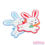 ตัวรีดการ์ตูนกระต่ายแครอท ตัวรีดติดเสื้อ อาร์มปักตกแต่ง DIY EMBROIDERY PATCH (00080433)