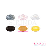 ป้ายเรซิ่นวงรี เลเซอร์ Thank you พร้อมเจาะรูสำหรับเย็บ Laser Resin Tag (00420003)