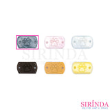 ป้ายเรซิ่นสี่เหลี่ยม เลเซอร์รอยเท้าหมา พร้อมเจาะรูสำหรับเย็บ Laser Resin Tag (00420001)