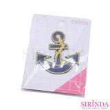 ตัวรีดการ์ตูนสมอ ตัวรีดติดเสื้อ อาร์มปักตกแต่ง DIY EMBROIDERY PATCH (00080442)