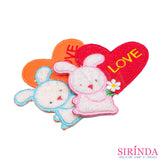 ตัวรีดการ์ตูนกระต่ายLOVE ตัวรีดติดเสื้อ อาร์มปักตกแต่ง DIY EMBROIDERY PATCH (00080429)