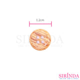 กระดุมเรซิ่นลายไม้4รู (12มิล) (0001136)