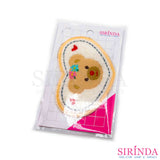 ตัวรีดการ์ตูนหน้าหมีหัวใจ ตัวรีดติดเสื้อ อาร์มปักตกแต่ง DIY EMBROIDERY PATCH (00080022)