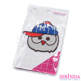 ตัวรีดการ์ตูนนกฮูกใส่หมวก ตัวรีดติดเสื้อ อาร์มปักตกแต่ง DIY EMBROIDERY PATCH (00080430)