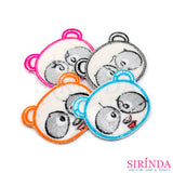 ตัวรีดการ์ตูนหน้าแพนด้า ตัวรีดติดเสื้อ อาร์มปักตกแต่ง DIY EMBROIDERY PATCH (00080010)