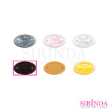 ป้ายเรซิ่นวงรี เลเซอร์ Thank you พร้อมเจาะรูสำหรับเย็บ Laser Resin Tag (00420003)