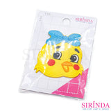 ตัวรีดการ์ตูนเป็ดยิ้มผูกโบว์ ตัวรีดติดเสื้อ อาร์มปักตกแต่ง DIY EMBROIDERY PATCH (00080402)