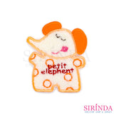 ตัวรีดการ์ตูนช้างPetit ตัวรีดติดเสื้อ อาร์มปักตกแต่ง DIY EMBROIDERY PATCH (00080002)