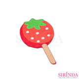ตัวรีดการ์ตูนไอติมสตอเบอรี่ ตัวรีดติดเสื้อ อาร์มปักตกแต่ง DIY EMBROIDERY PATCH (00080465)