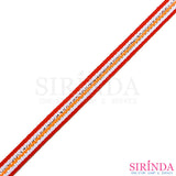 เทปก้างปลาลายริ้วดิ้นเงิน I Decorative Polyester Tape (00030053)