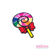 ตัวรีดการ์ตูนลูกกวาดสายรุ้ง ตัวรีดติดเสื้อ อาร์มปักตกแต่ง DIY EMBROIDERY PATCH (00080366)