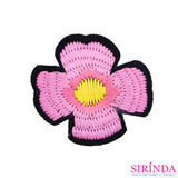 ตัวรีดการ์ตูนดอกบ๊วย ตัวรีดติดเสื้อ อาร์มปักตกแต่ง DIY EMBROIDERY PATCH (00080386)