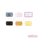 ป้ายเรซิ่นสี่เหลี่ยม เลเซอร์รอยเท้าหมา พร้อมเจาะรูสำหรับเย็บ Laser Resin Tag (00420001)