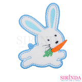 ตัวรีดการ์ตูนกระต่ายแครอท ตัวรีดติดเสื้อ อาร์มปักตกแต่ง DIY EMBROIDERY PATCH (00080433)