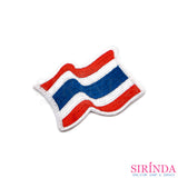 ตัวรีดการ์ตูนธงชาติไทยลายพริ้ว ตัวรีดติดเสื้อ อาร์มปักตกแต่ง DIY EMBROIDERY PATCH (00080554)