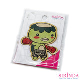 ตัวรีดการ์ตูนกับปะมวยไทย ตัวรีดติดเสื้อ อาร์มทอตกแต่ง DIY WOVEN LABEL PATCH (00320016)