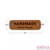 ป้ายหนังพีวีซีแฮนเมด HANDMADE พร้อมเจาะรู PVC LEATHER TAG (00430001)