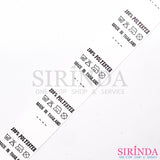 ป้ายพิมพ์ 2 ซม. สีขาวพิมพ์ดำ 100% POLYESTER,ซักรีด,MADE IN THAILAND-00040003004