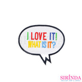 ตัวรีดการ์ตูนI LOVE IT! ตัวรีดติดเสื้อ อาร์มปักตกแต่ง DIY EMBROIDERY PATCH (00080452)